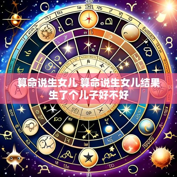 算命说生女儿 算命说生女儿结果生了个儿子好不好
