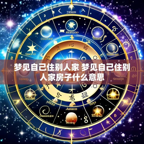 梦见自己住别人家 梦见自己住别人家房子什么意思