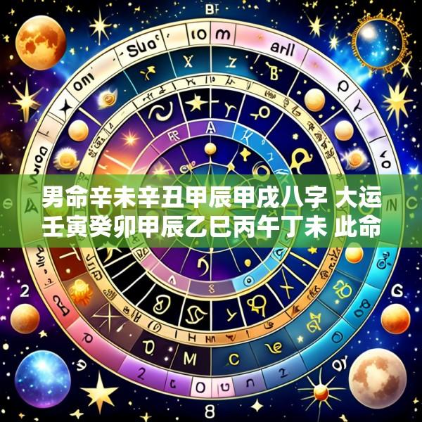 男命辛未辛丑甲辰甲戌八字 大运壬寅癸卯甲辰乙巳丙午丁未 此命局如何解读