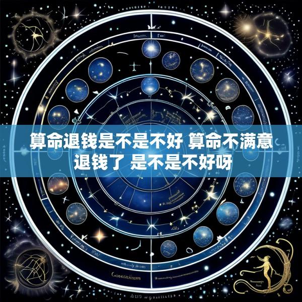 算命退钱是不是不好 算命不满意 退钱了 是不是不好呀