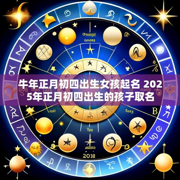 牛年正月初四出生女孩起名 2025年正月初四出生的孩子取名