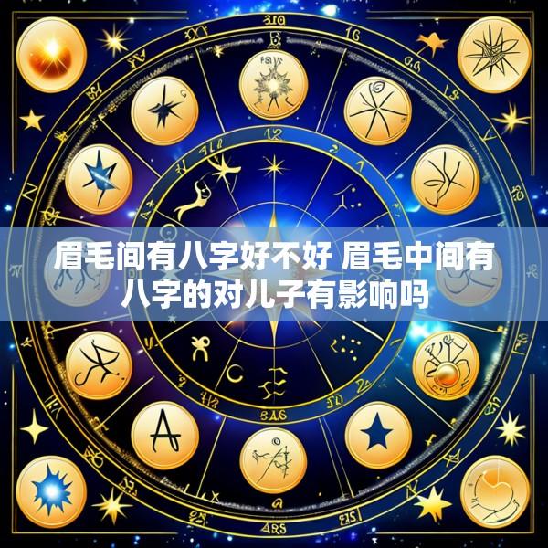 眉毛间有八字好不好 眉毛中间有八字的对儿子有影响吗
