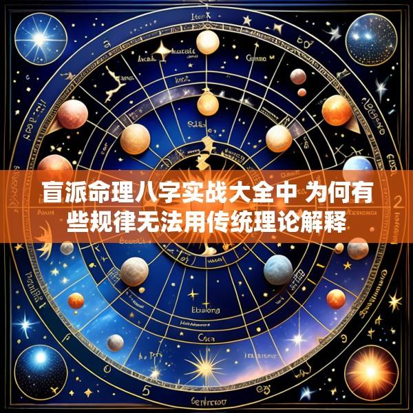 盲派命理八字实战大全中 为何有些规律无法用传统理论解释