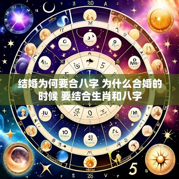 结婚为何要合八字 为什么合婚的时候 要结合生肖和八字