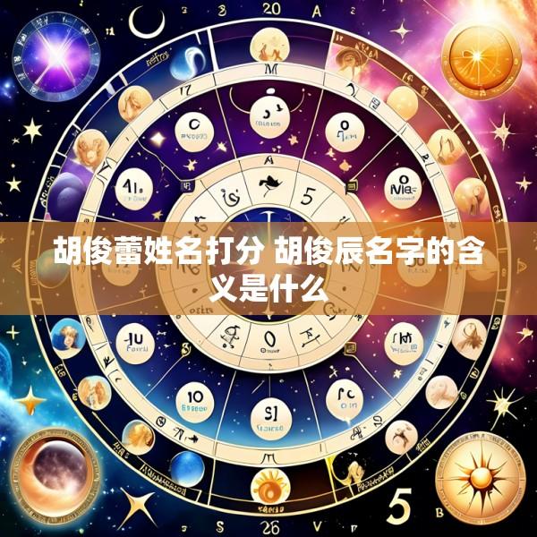胡俊蕾姓名打分 胡俊辰名字的含义是什么