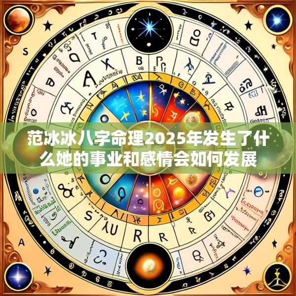 范冰冰八字命理2025年发生了什么她的事业和感情会如何发展