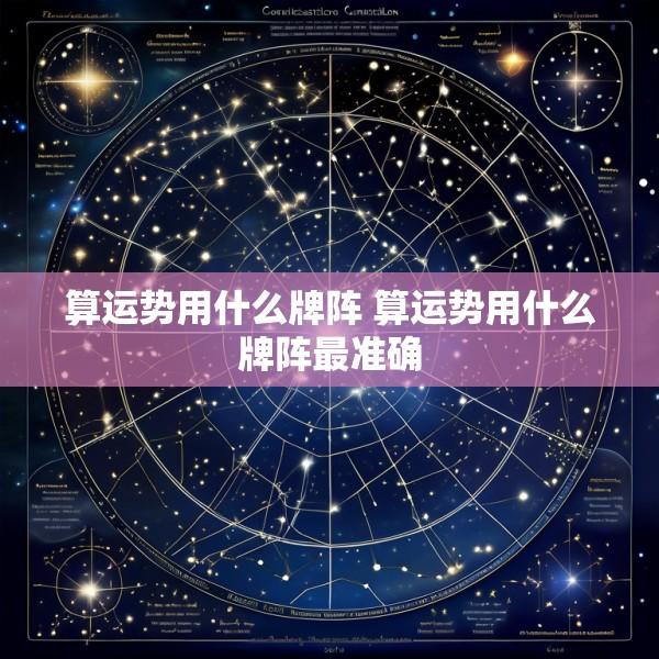 算运势用什么牌阵 算运势用什么牌阵最准确