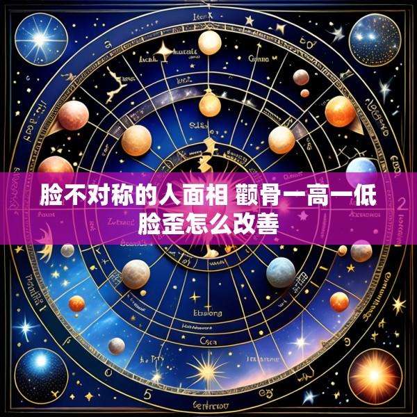 脸不对称的人面相 颧骨一高一低脸歪怎么改善