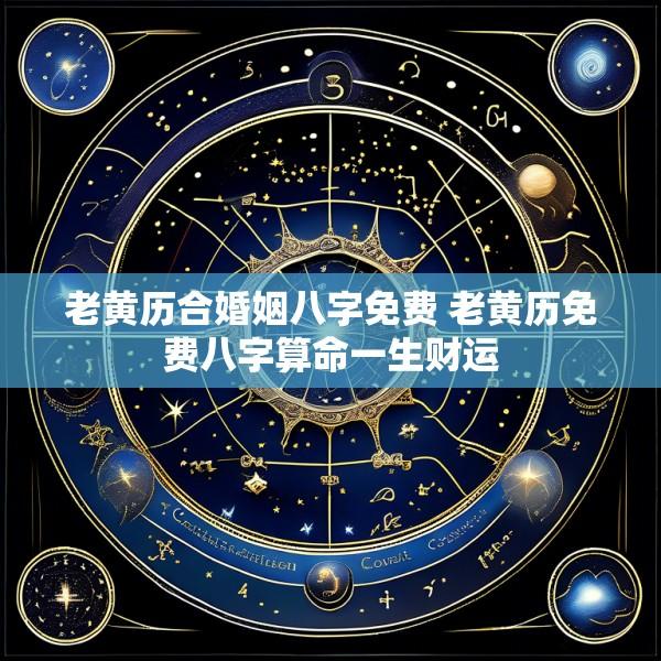 老黄历合婚姻八字免费 老黄历免费八字算命一生财运