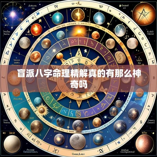 盲派八字命理精解真的有那么神奇吗