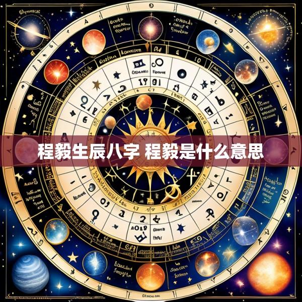 程毅生辰八字 程毅是什么意思