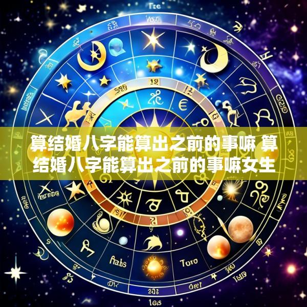 算结婚八字能算出之前的事嘛 算结婚八字能算出之前的事嘛女生