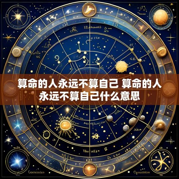 算命的人永远不算自己 算命的人永远不算自己什么意思