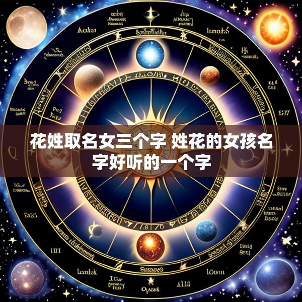 花姓取名女三个字 姓花的女孩名字好听的一个字