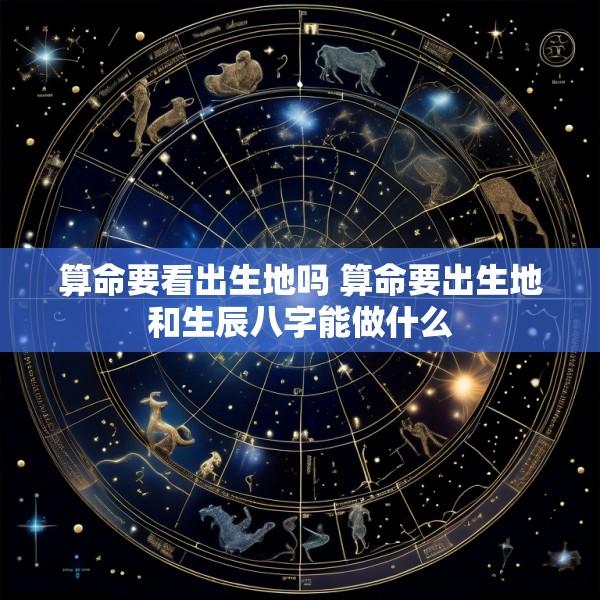 算命要看出生地吗 算命要出生地和生辰八字能做什么
