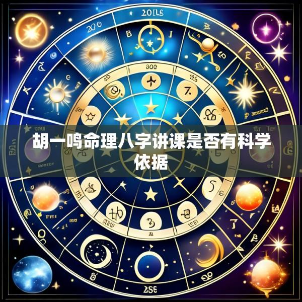 胡一鸣命理八字讲课是否有科学依据