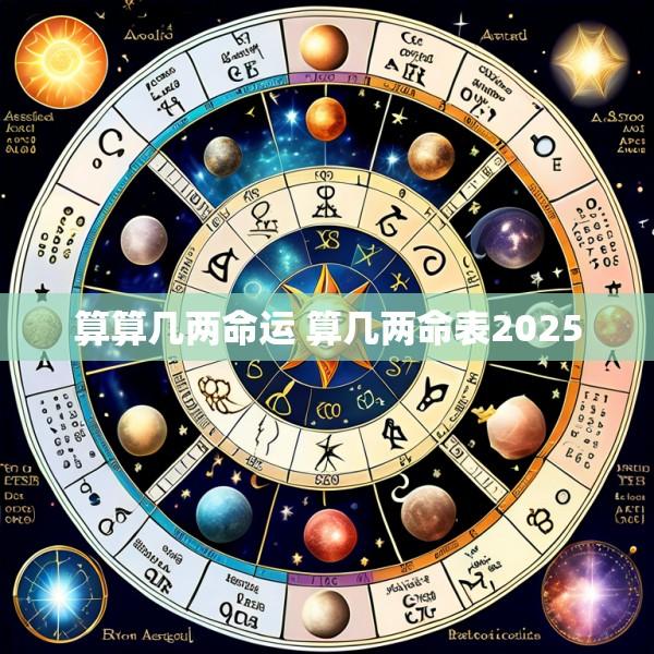 算算几两命运 算几两命表2025