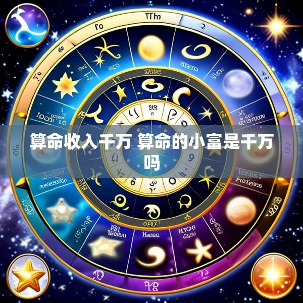 算命收入千万 算命的小富是千万吗