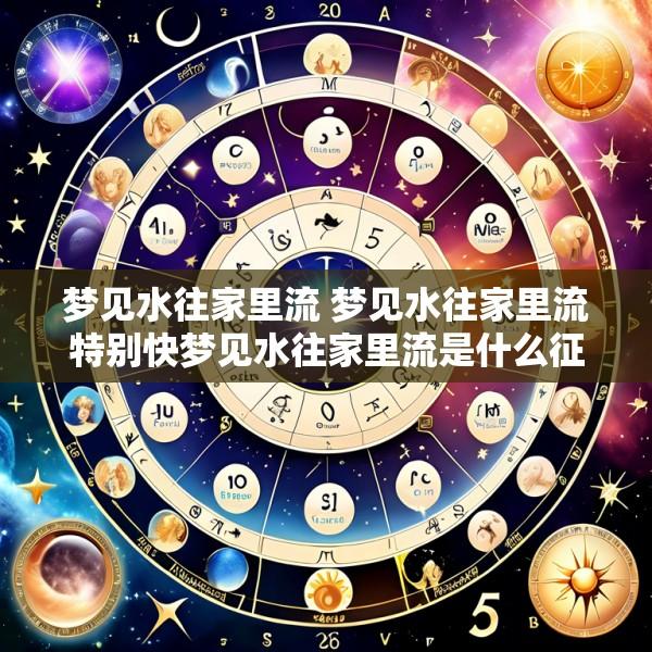 梦见水往家里流 梦见水往家里流特别快梦见水往家里流是什么征兆
