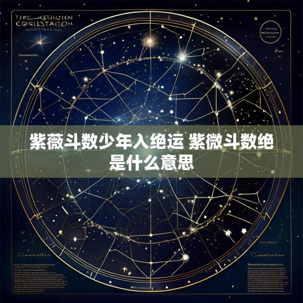 紫薇斗数少年入绝运 紫微斗数绝是什么意思