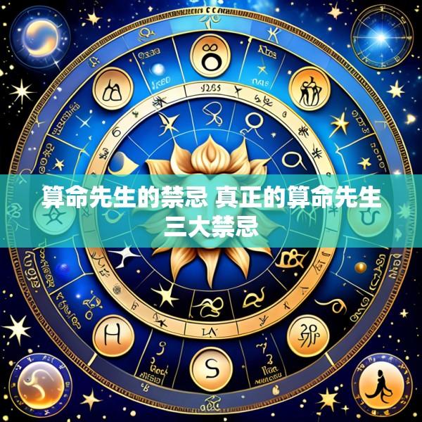 算命先生的禁忌 真正的算命先生三大禁忌