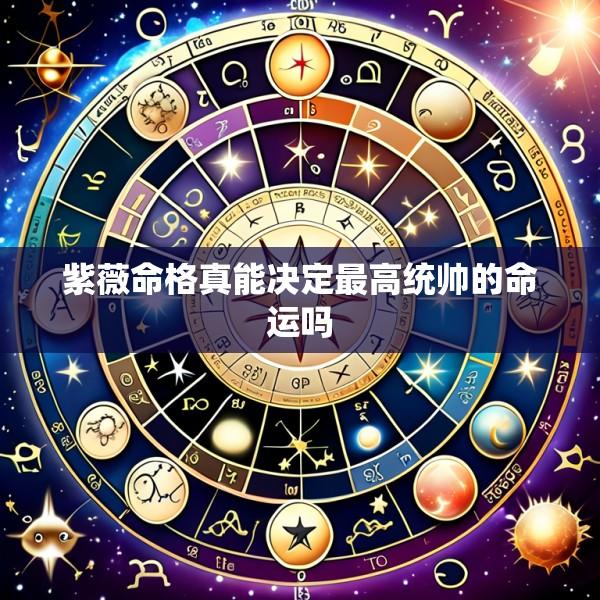 紫薇命格真能决定最高统帅的命运吗