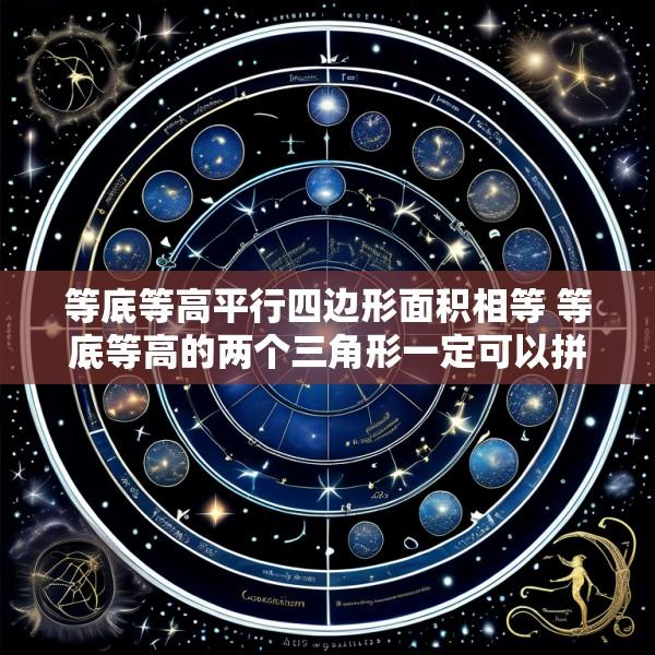 等底等高平行四边形面积相等 等底等高的两个三角形一定可以拼成一个平行四边形
