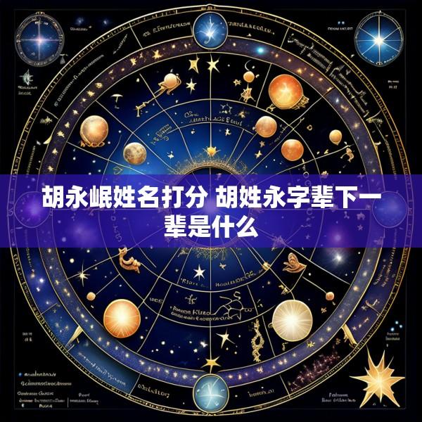 胡永岷姓名打分 胡姓永字辈下一辈是什么
