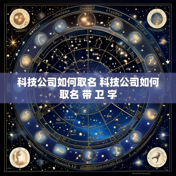 科技公司如何取名 科技公司如何取名 带 卫 字