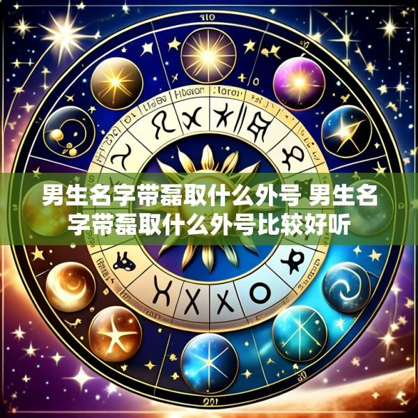 男生名字带磊取什么外号 男生名字带磊取什么外号比较好听