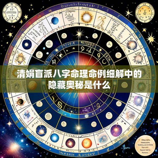 清娟盲派八字命理命例细解中的隐藏奥秘是什么