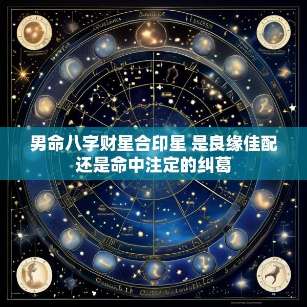 男命八字财星合印星 是良缘佳配还是命中注定的纠葛
