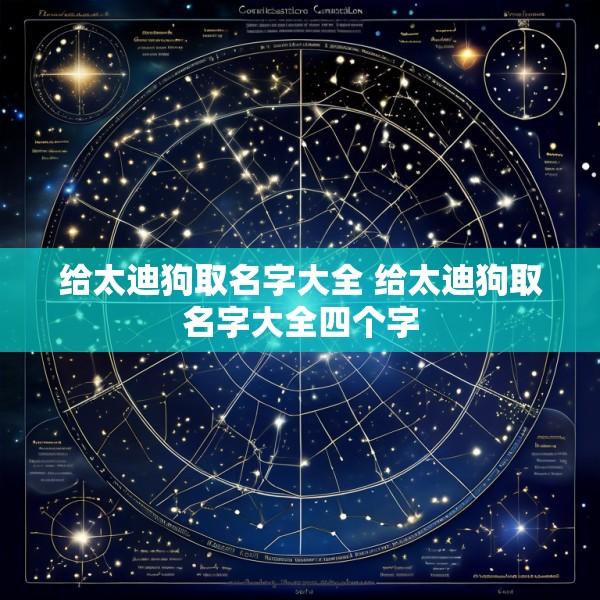 给太迪狗取名字大全 给太迪狗取名字大全四个字