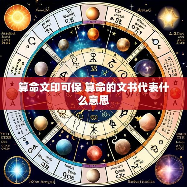 算命文印可保 算命的文书代表什么意思