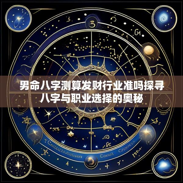 男命八字测算发财行业准吗探寻八字与职业选择的奥秘