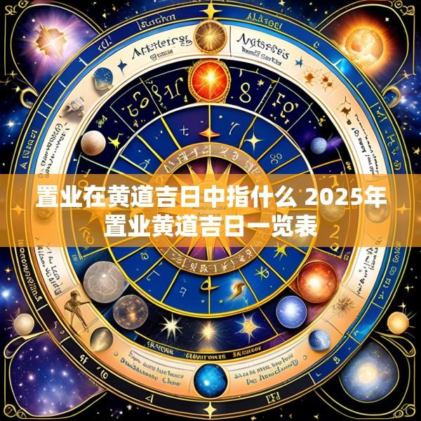 置业在黄道吉日中指什么 2025年置业黄道吉日一览表