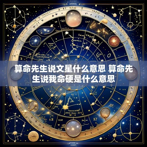 算命先生说文星什么意思 算命先生说我命硬是什么意思