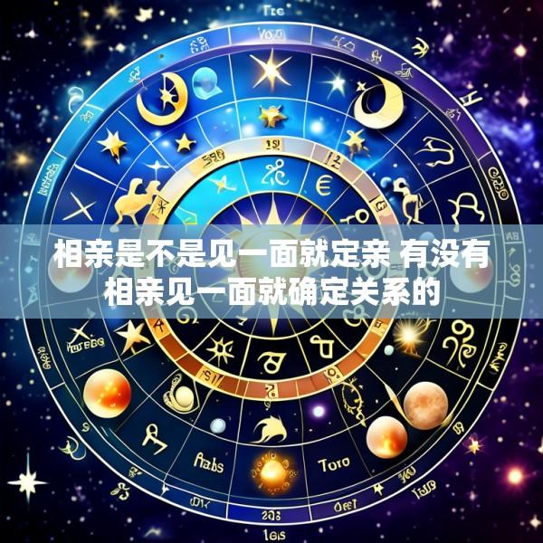 相亲是不是见一面就定亲 有没有相亲见一面就确定关系的