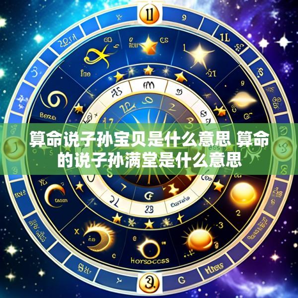 算命说子孙宝贝是什么意思 算命的说子孙满堂是什么意思
