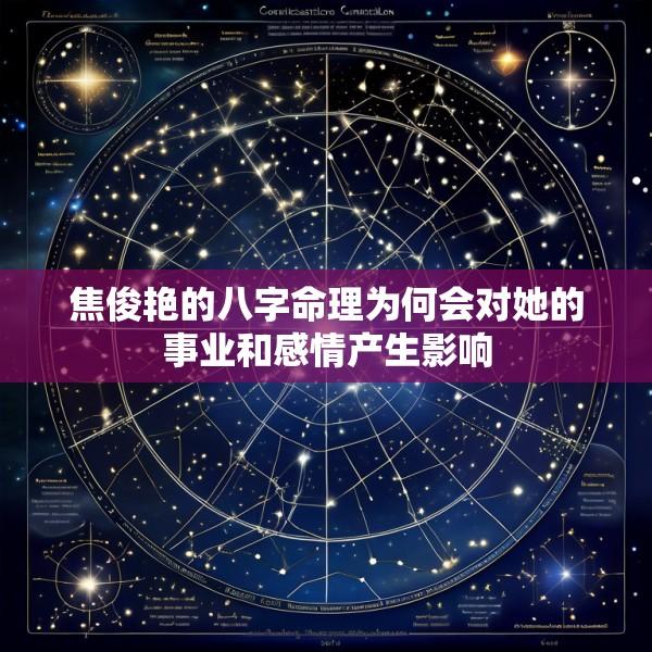 焦俊艳的八字命理为何会对她的事业和感情产生影响
