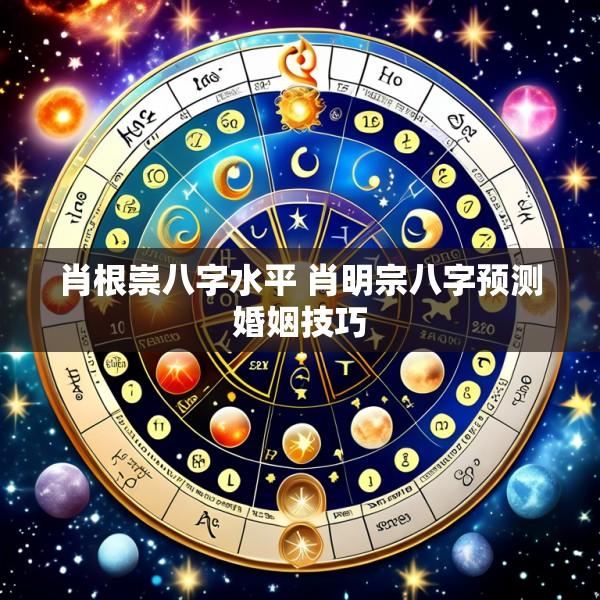 肖根崇八字水平 肖明宗八字预测婚姻技巧