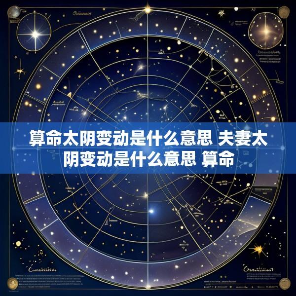 算命太阴变动是什么意思 夫妻太阴变动是什么意思 算命
