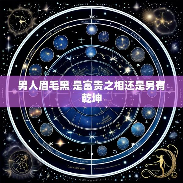 男人眉毛黑 是富贵之相还是另有乾坤