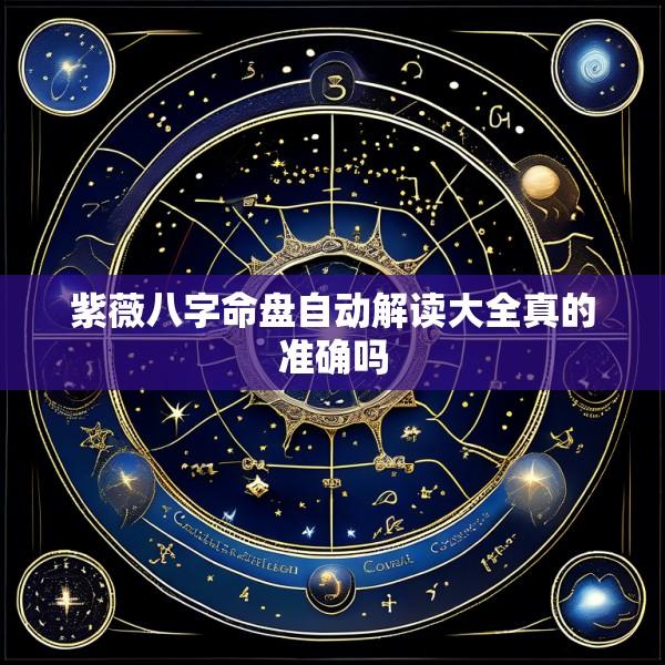 紫薇八字命盘自动解读大全真的准确吗