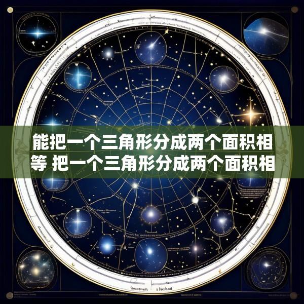 能把一个三角形分成两个面积相等 把一个三角形分成两个面积相等的三角形 有几种分法