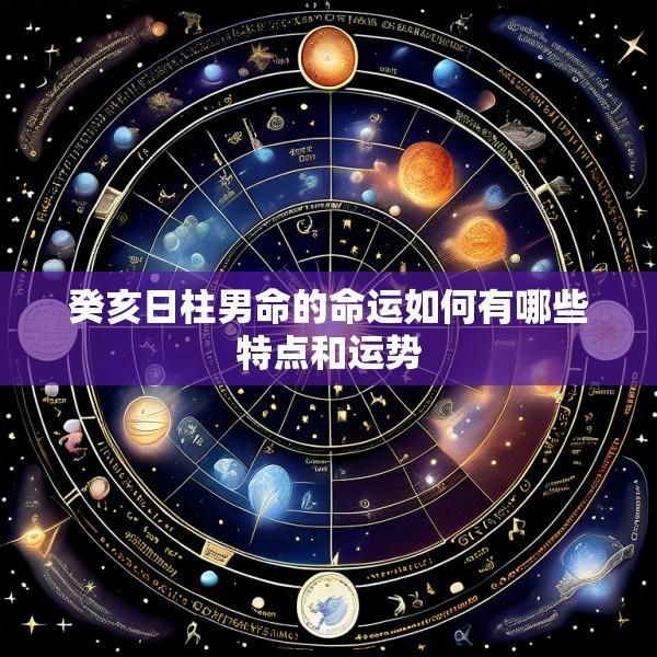 癸亥日柱男命的命运如何有哪些特点和运势