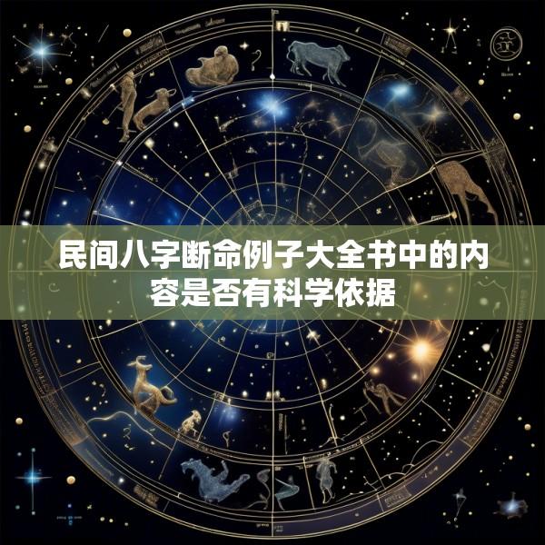 民间八字断命例子大全书中的内容是否有科学依据
