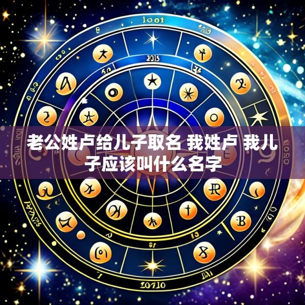 老公姓卢给儿子取名 我姓卢 我儿子应该叫什么名字