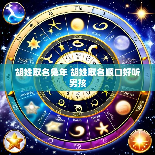 胡姓取名兔年 胡姓取名顺口好听男孩