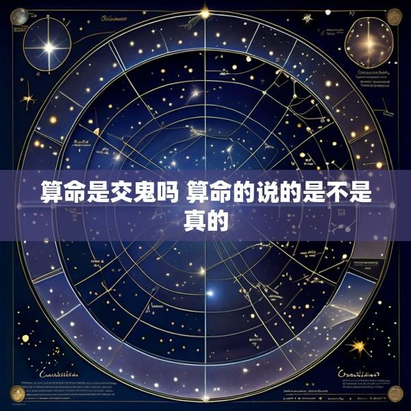 算命是交鬼吗 算命的说的是不是真的